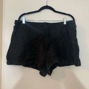 Soft Black Denim Shorts